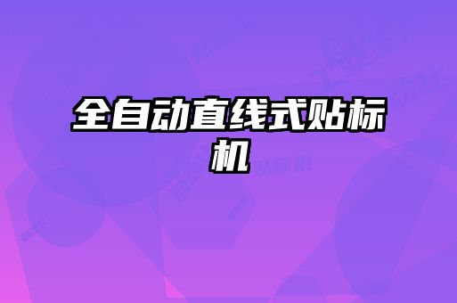 全自動(dòng)直線(xiàn)式貼標(biāo)機(jī)
