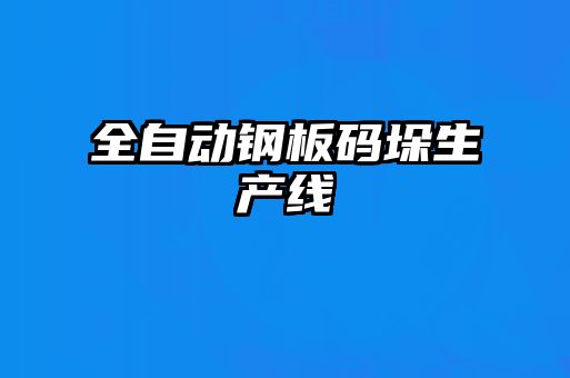 全自動(dòng)鋼板碼垛生產(chǎn)線(xiàn)