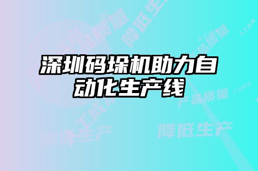 深圳碼垛機(jī)助力自動化生產(chǎn)線
