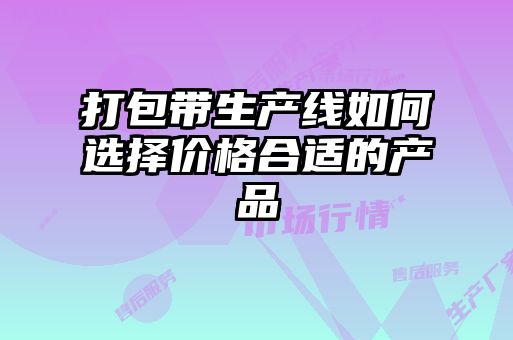 打包帶生產(chǎn)線(xiàn)如何選擇價(jià)格合適的產(chǎn)品